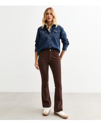 New Look - Flared Corduroy Trousers - Lyst