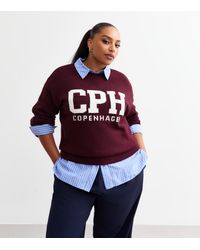 New Look - Plus Size Copenhagen Slogan Jumper Curves - Lyst