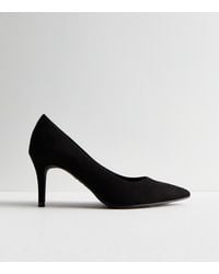 New Look - Suedette Pointed Stiletto Heel Court Shoes - Lyst