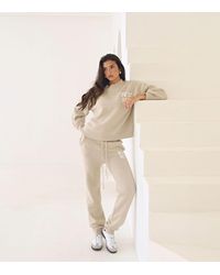 WKNDGIRL Knit Logo Embroidered Joggers New Look in Grey Lyst UK
