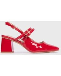 London Rebel - Patent Block Heel Mary Jane Shoes New Look - Lyst