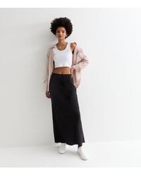 New Look - Tall Textured Midi Skirt - Lyst