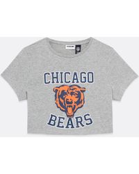 Noisy May Chicago Bears Crop Logo T-shirt New Look - Grey