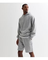 New Look - Marl Relaxed Fit Jersey Cargo Shorts - Lyst