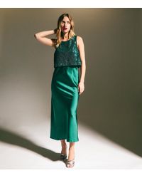 New Look - Sequinned 2-In-1 Maxi Dress - Lyst