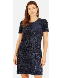 Mela - Sequin Short Sleeve Mini Shift Dress New Look - Lyst