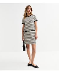 New Look - Stripe Print T-Shirt Mini Dress - Lyst
