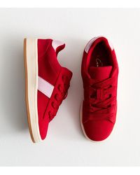 New Look - Faux Suede Chunky Skater Trainers - Lyst