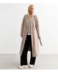 New Look - Tall Tailored Unlined Longline Belted Coat - Lyst