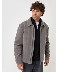 Threadbare - Light Faux Wool Lightweight Collared Jacket - Lyst