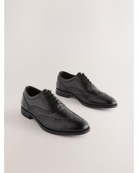 Next - Wide Fit Leather Oxford Brogue Shoes - Lyst