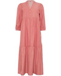 M Com - Fine Stripe Tiered Maxi Dress - Lyst