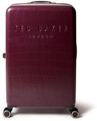 Ted Baker - Icon Case Croc Large Suitcase - Lyst
