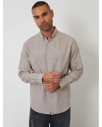 Threadbare - Long Sleeve Linen Blend Shirt - Lyst