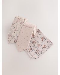 Next - Neutral Textured Ties 2 Pack - Lyst