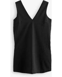 Next - Mini-Trägerkleid Aus Ponté Mit V-Ausschnitteu 34 Regular (Uk 6 R) - Lyst