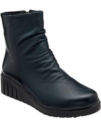 Lotus - Leather Wedge Ankle Boots - Lyst