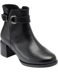 Lotus - Block Heel Ankle Boots - Lyst