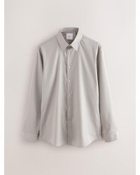 Next - Slim Fit Easy Care Textured Single Cuff Smart Shirt - Lyst