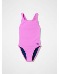 Speedo - Solid Leaderback Swimsuit - Lyst