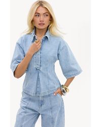 Loavies - Come Find Me Denim Blouse - Lyst