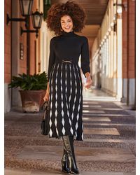 Sosandar - Two Part Knitted Midi Dress With Belt - Lyst
