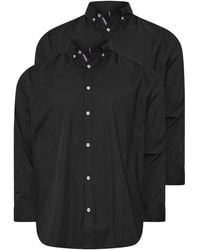 BadRhino Big & Tall - Poplin Long Sleeve 100% Cotton Shirts 2 Pack - Lyst