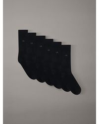 Calvin Klein - 6 Pack Logo Crew Socks - Lyst