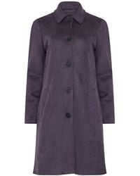 M Com - Faux Suede Midi Coat - Lyst
