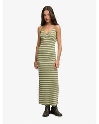 Superdry - Stripe Ribbed Jersey Maxi Dress - Lyst