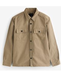 Threadbare - Twill Button Up Shacket - Lyst