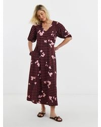 JD Williams - Puff Sleeve Soft Touch Jersey Tea Dress - Lyst