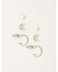 FatFace - Fatface Star And Moon Multi Pack Earrings - Lyst