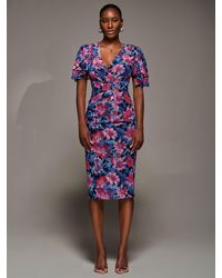 Jolie Moi - Angel Sleeve Mesh Bodycon Dress - Lyst