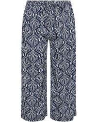 M Com - Abstract Print Wide Leg Culottes - Lyst