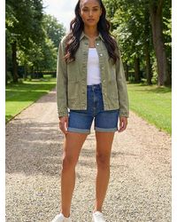 Roman - Denim Button Front Pocket Jacket - Lyst