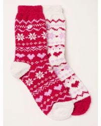 FatFace - 2 Pack/ Fairisle Fluffy Socks - Lyst