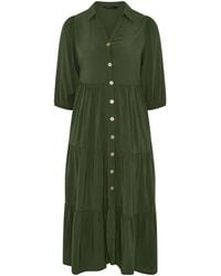 Evans - Button Tiered Dress - Lyst