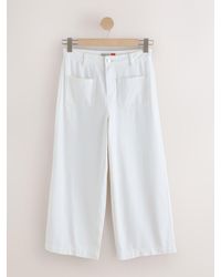 Next - Lightweight Denim Patch Pocket Cropped Jeans - Lyst