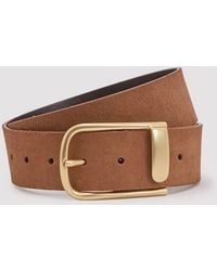 Reiss - Suede Half Keeper Belt - Lyst