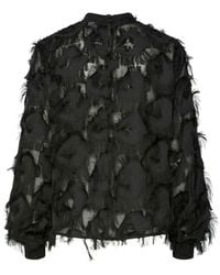 Y.A.S - Y. A.S Y. A.S Fringe Texture Long Sleeve Top - Lyst