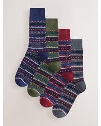 Next - Twist Ribbed Socks 4 Pack - Lyst