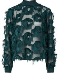 Y.A.S - Y. A.S Y. A.S Fringe Texture Long Sleeve Top - Lyst