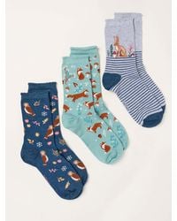FatFace - Multi 3 Pack Woodland Socks - Lyst