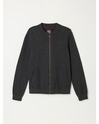 FatFace - Fatface Ashurst Charcoal Knitted Zip Front Bomber Jacket - Lyst