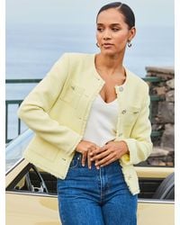 Sosandar - Boucle Jacket With Embellished Buttons - Lyst