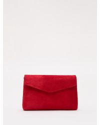 Phase Eight - Phase Eight Suede Clutch Bag - Lyst
