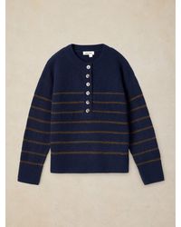 White Stuff - Stuff Stripe Henley Jumper - Lyst