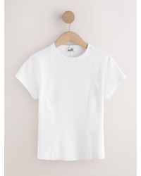 Self - Fitted Rib T-Shirt - Lyst