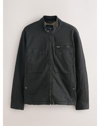 Next - Borg Lined Zip Up Funnel Jacket - Lyst